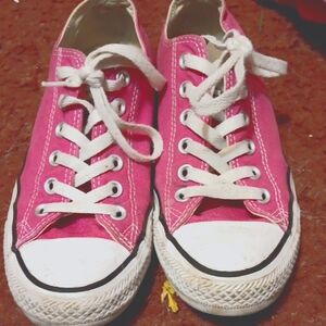 Converse Pink Canvas Sneakers